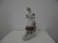 FIGURKA PORCELANOWA KOBIETA Z KWIATEM PLONNE UKRAINA