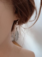 Kolczyki pióra ptaki pióro