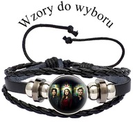 Skórzana bransoletka - Snap - Pamiętniki Wampirów - regulowan wymienne napy