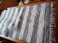Bawełniany , tkany chodnik - 130cm ( + frędzle ) x 67 cm - bdb !!