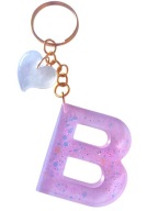 BRELOK LITERA B ALFABET LITERKA OZDOBNY BRELOCZEK ŻYWICA RÓŻOWY HANDMADE