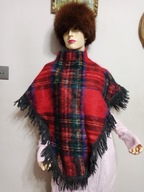 PONCZO wełniane WEŁNA 60% MOHER 40%