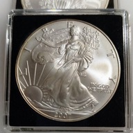 Amerykański Orzeł 2007 One Dollar 1 uncja srebra 1 Oz Ag 999 BU