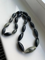 długie szare cieniowane ombre korale naszyjnik Solar