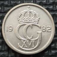 *SZWECJA [0075]*25 ore 1982 (SVERIGE) Król Karol XVI Gustaw Korona Monogram