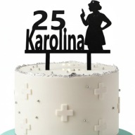 topper na tort urodziny personalizacja wiek imię PIELĘGNIARKA kolory