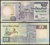 BNA - EGIPT 20 Funtów 2007 seria 156 # P65ea # podpis 22 # XF+
