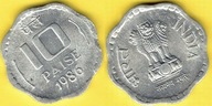 INDIE 10 Paise 1986 r.