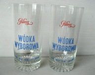 POLMOS : WÓDKA WYBOROWA : Dwie SZKLANKI koktajlowe do POPITKI około 1970 r.