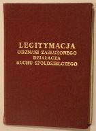 LEGITYMACJA ODZNAKI ZASŁUŻONEGO DZIAŁACZA RUCHU SPÓŁDZIELCZEGO