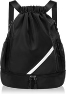 PLECAK TORBA SPORTOWA WODOODPORNA DUŻA POJEMNOŚĆ CZARNY