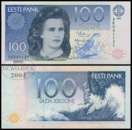 BNA - ESTONIA 100 Krooni 1991 AK 041131 # P74a # VF/XF