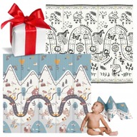 DUŻA MATA PIANKOWA EDUKACYJNA DLA DZIECKA 180x200 SKŁADANA WODOODPORNA