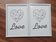 Ramka na zdjęcie biała 10x15 cm Love 2 szt.