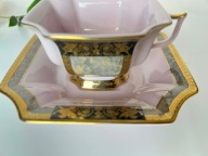 Piękna Filiżanka różowa porcelana duo H&C Chodov Bohemia śliczna idealna