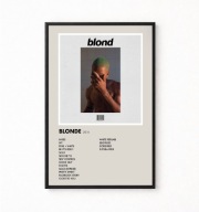 Plakat A4 z ramką FRANK OCEAN "BLONDE" 21x29,7cm