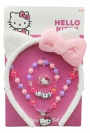 HELLO KITTY Opaska do Włosów USZY +Bransoletka +Naszyjnik +Pierścionek