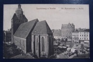 GORZOW WLKP. / Landsberg Marienkirche/ Markt / Tramwaj 1912r.