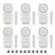 Samoprzylepny bezprzewodowy czujnik alarmowy magnetyczny 6 szt.