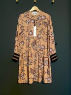 Sofie Schnoor sukienka karmel paisley S-M falbana