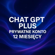 CHAT GPT Plus GPT-5 – Prywatne Konto | 12 miesięcy | Sztuczna Inteligencja