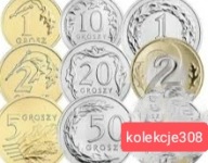 zestaw 2020; 1gr-2zł mennicze z woreczków 8 monet