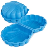 2W1 PIASKOWNICA BASEM MUSZELKA DLA DZIECI ZAMYKANA PLASTIKOWA DUŻA 87x78x18