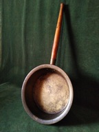 Stara mosiężna patelnia do powideł - duża głęboka sygnowana