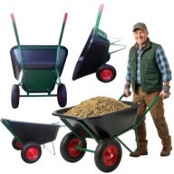 TACZKA PASZOWA DWUKOŁOWA WÓZEK OGRODOWY DO PASZY STADNINY 350L MOCNA 150 KG