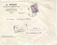 TURCJA -POSTES OTTOMANES -koperta firmowa -obieg 1916 rok do AUSTRIA