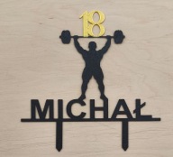 topper na tort dekoracja urodziny personalizacja SZTANGA!!