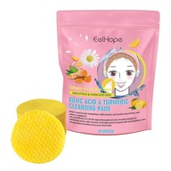 Kurkuma Kwas Kojowy Oczyszczające Płatki Złuszczające Płatki Gąbki Twarzy