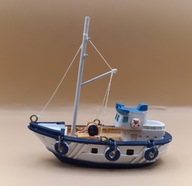 Kuter łódź rybacka - figurka - pamiątka z nad morza - 10cm