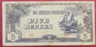 BIRMA 5 RUPEES !!! JAPOŃSKA OKUPACJA !!!
