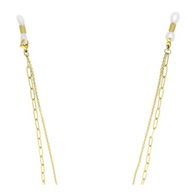 82309 Łańcuszek do okularów złota stal chirurgiczna podwójny