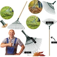 GRABIE WACHLARZOWE PLASTIKOWE TWORZYWO SZTUCZNE DO TRAWY LIŚCI 42X183CM