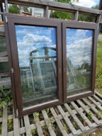 OKNA Plastikowe PCV Dwuskrzydłowe 165x148cm 2 sztuki Dąb Bagienny okno