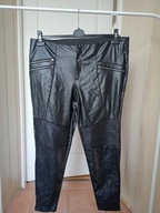janina 46 spodnie ala lateks eco skóra rurki na gumie ze średnim stan