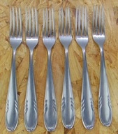Sztućce PRL, Widelce Gerlach - 6 szt. Kłosy #2