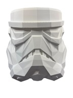Doniczka PLA Dekoracyjna Głowa Biała Storm Trooper Star Wars 15 cm wysoka