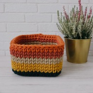 MAMAJASTUDIO Kolorowy kosz do przechowywania,kwadratowy koszyk 15x12cm.