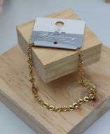 Blueberry złota bransoletka damska - złote ogniwa- stal 316L- STYL I KLASA