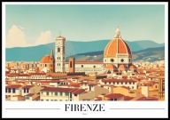 A2 PLAKAT MIASTO FLORENCJA WŁOCHY TOSKANIA FIRENZE ITALY