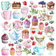 LEMONCRAFT papier 30x30 * SOMETHING SWEET CUTOUTS 02 elementy