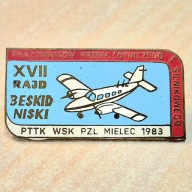 Odznaka PTTK XVII Rajd Górski 1983 WSK PZL Mielec Przemysłu Lotniczego