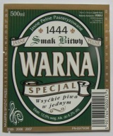 ETYKIETA PIWO JAGIEŁŁO WARNA BROWAR CHEŁM POKRÓWKA DLA WIMAX HRUBIESZÓW