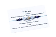 Bransoletka znak zodiaku Wodnik naturalne kamienie