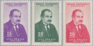 Turcja 1954 Znaczki 1398-400 ** filozofia literatura poeta