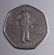 Wyspa Man 50 pensów 2020r. Borsuk Bill BCM