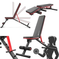 Składana Ławka Treningowa do Ćwiczeń siłowych z Regulacją Oparcia 160 kg